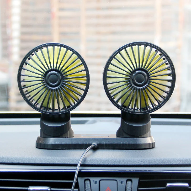 Dual-Head Justerbar Skrivebords Vifte Luvikno