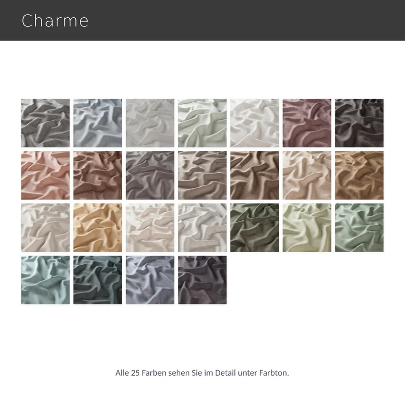 Charme – halbtransparenter Vorhang nach Maß in hochwertiger moderner Leinenoptik
