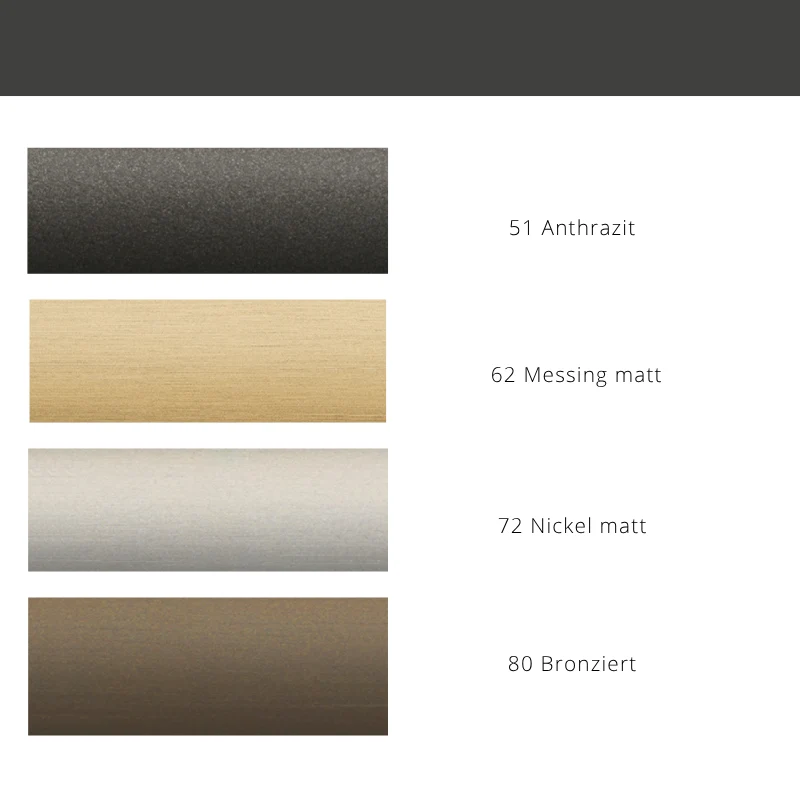 Interstil Zero.2 W – moderne quadratische Wellenvorhangschiene zur Deckenmontage