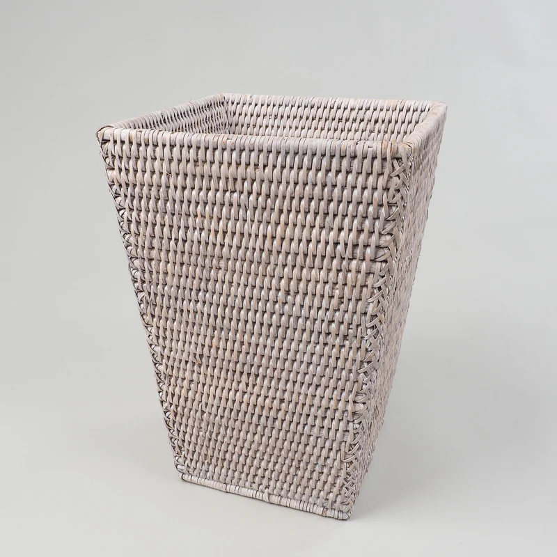 Eckiger Rattan Papierkorb Basket KK