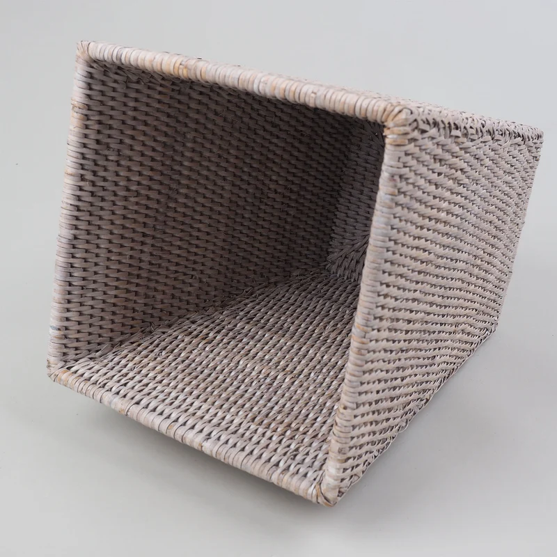 Eckiger Rattan Papierkorb Basket KK