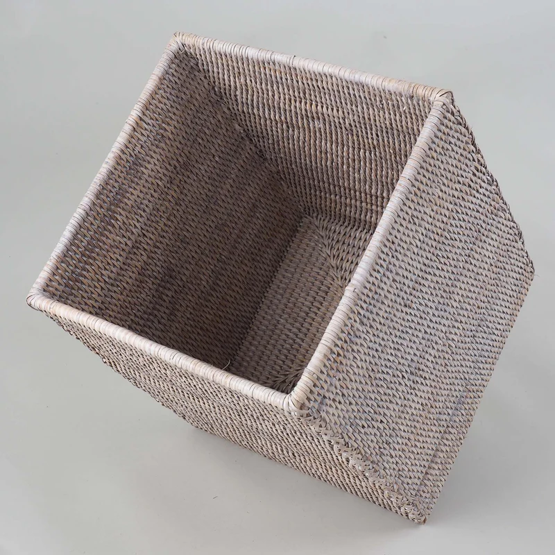 Eckiger Rattan Papierkorb Basket QK