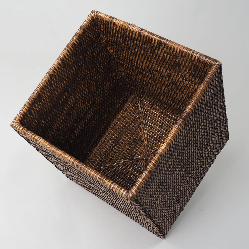 Eckiger Rattan Papierkorb Basket QK