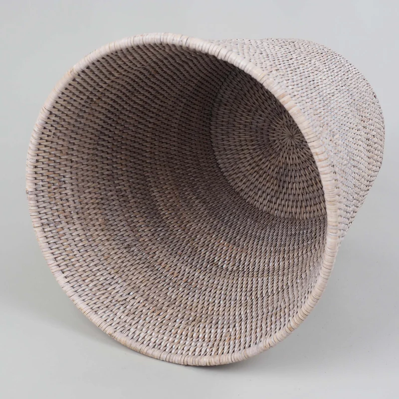 Runder Rattan Papierkorb Basket PK