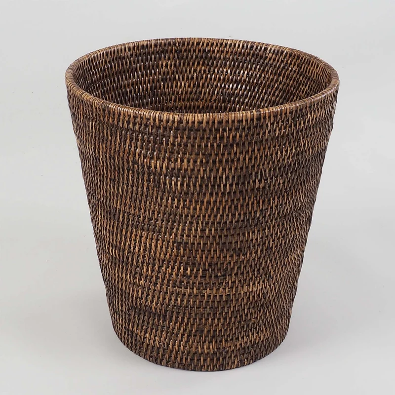 Runder Rattan Papierkorb Basket PK