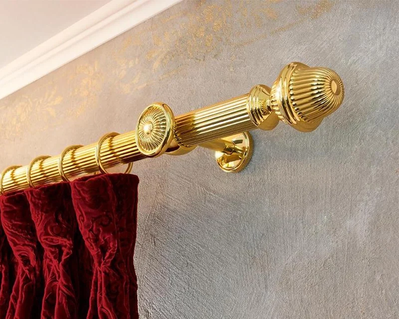 Interstil Prestige – extravagante Vorhangstange Ø 35 mm im Barock-Stil Wandmontage