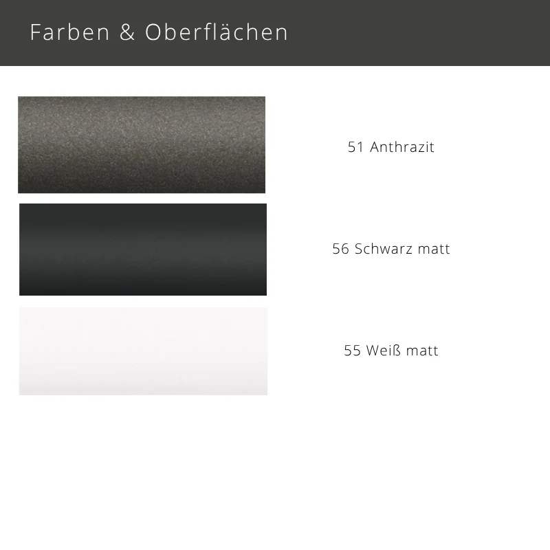 Interstil Poesie.1 – 1-läufige Innenlaufstange mit Design-Endstück zur Wandmontage