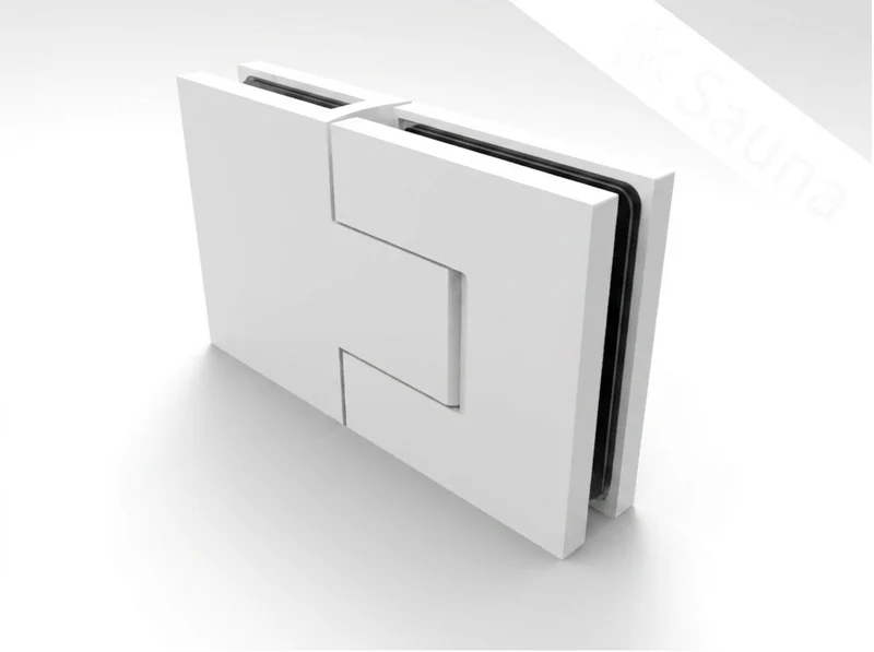 Pendeltürband Sauna 180° Glas-Glas, einstellbar, für 8 mm Glas, 12 Oberflächen, Art.Nr. BELS380