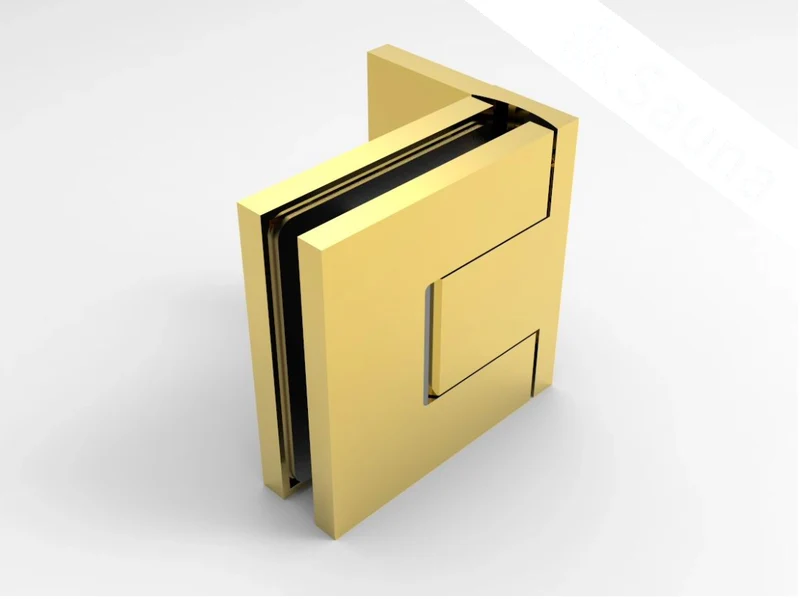 Pendeltürband Sauna 90° Glas-Wand, einstellbar, für 8 mm Glas, 12 Oberflächen, Art.Nr. BELS344