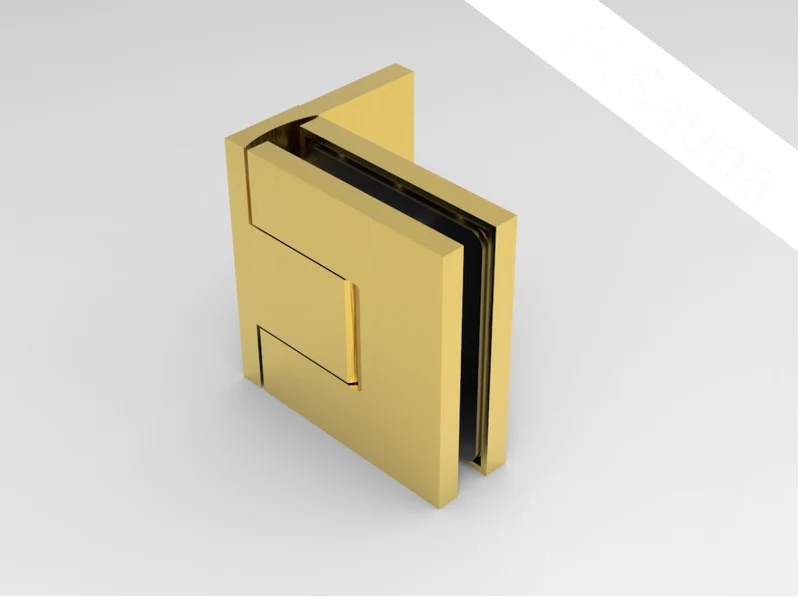 Pendeltürband Sauna 90° Glas-Wand, einstellbar, für 8 mm Glas, 12 Oberflächen, Art.Nr. BELS344