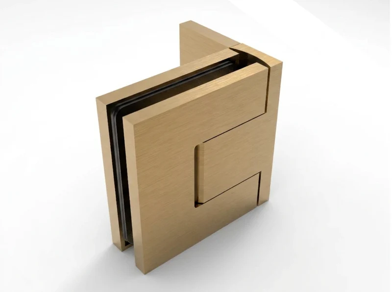 Pendeltürband Sauna 90° Glas-Wand, einstellbar, für 8 mm Glas, 12 Oberflächen, Art.Nr. BELS344