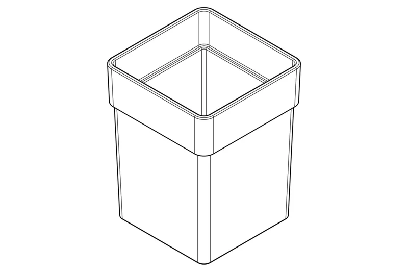 Giese Ersatzglas satiniert für WC-Bürstengarnitur, eckig, Art.Nr. 81287