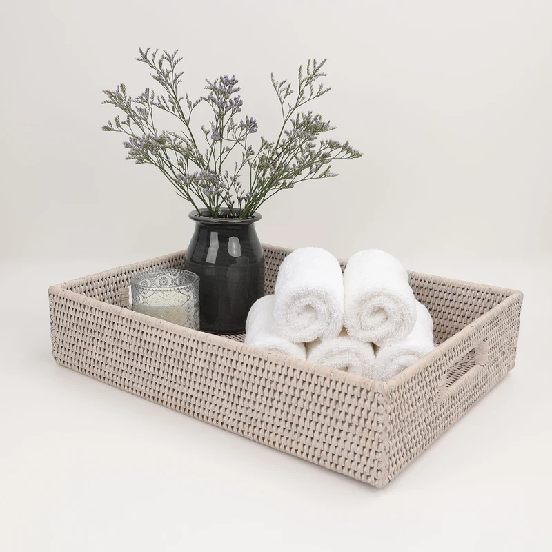 Großes Rattan Tablett Basket TAB 3