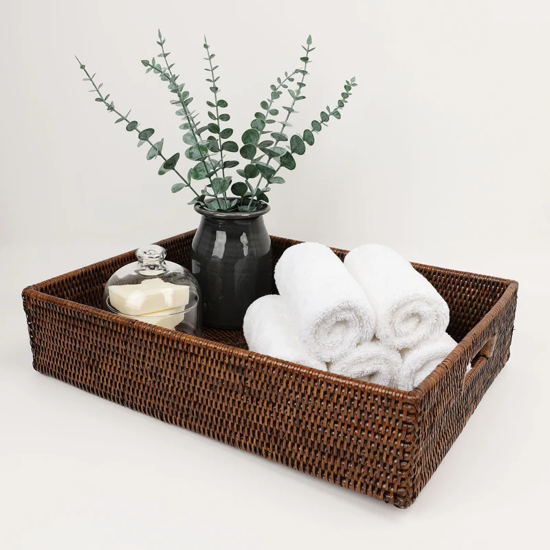 Großes Rattan Tablett Basket TAB 3
