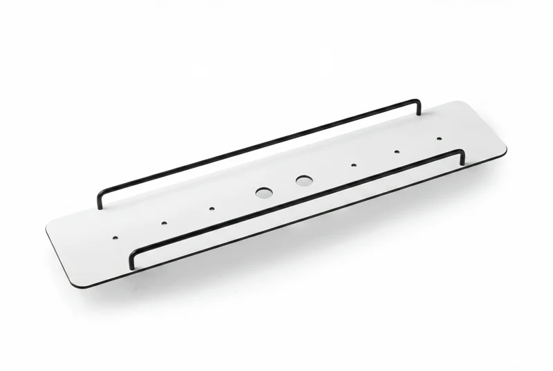 Giese Flatbord Ablage, Länge 850 mm, Massivmessing, Chrom oder Schwarz matt, Art.Nr. 36002