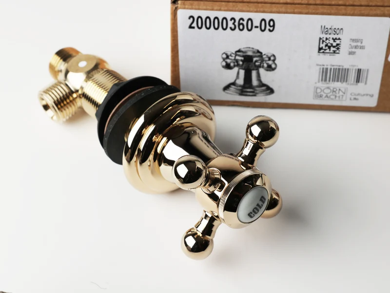 Dornbracht Madison Seitenventil, rechtsschließend 1/2" messing - 20000360-09