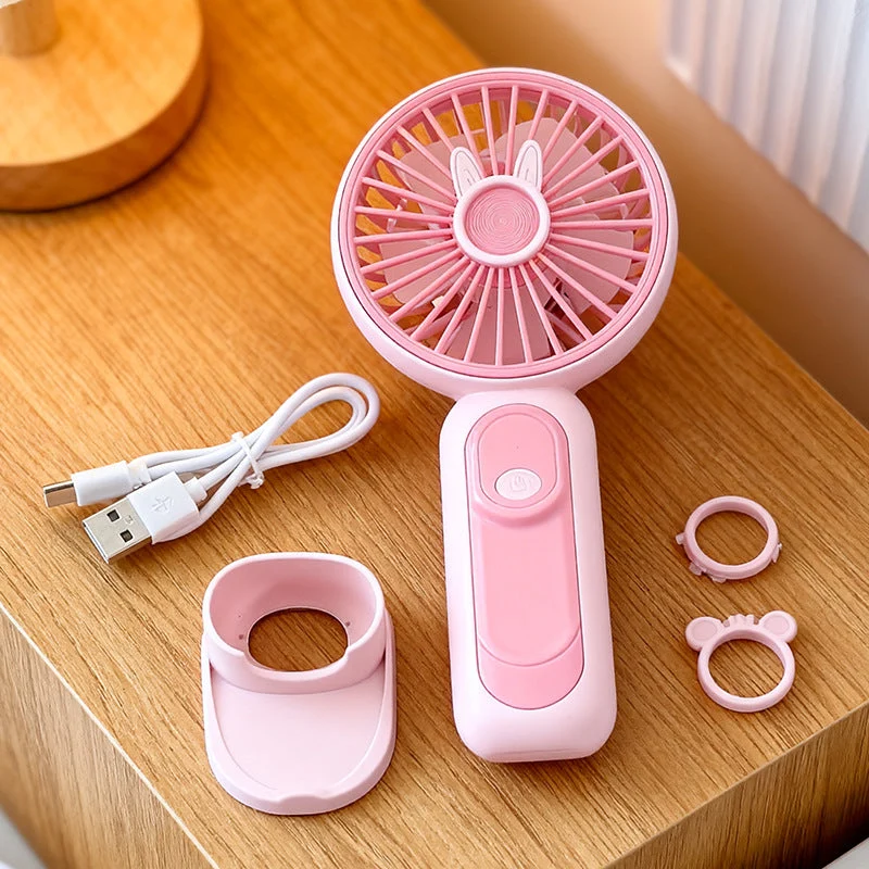 Unisex nan kompakt USB Håndvifte med avtakbar stangfot og stille motor Luvikno
