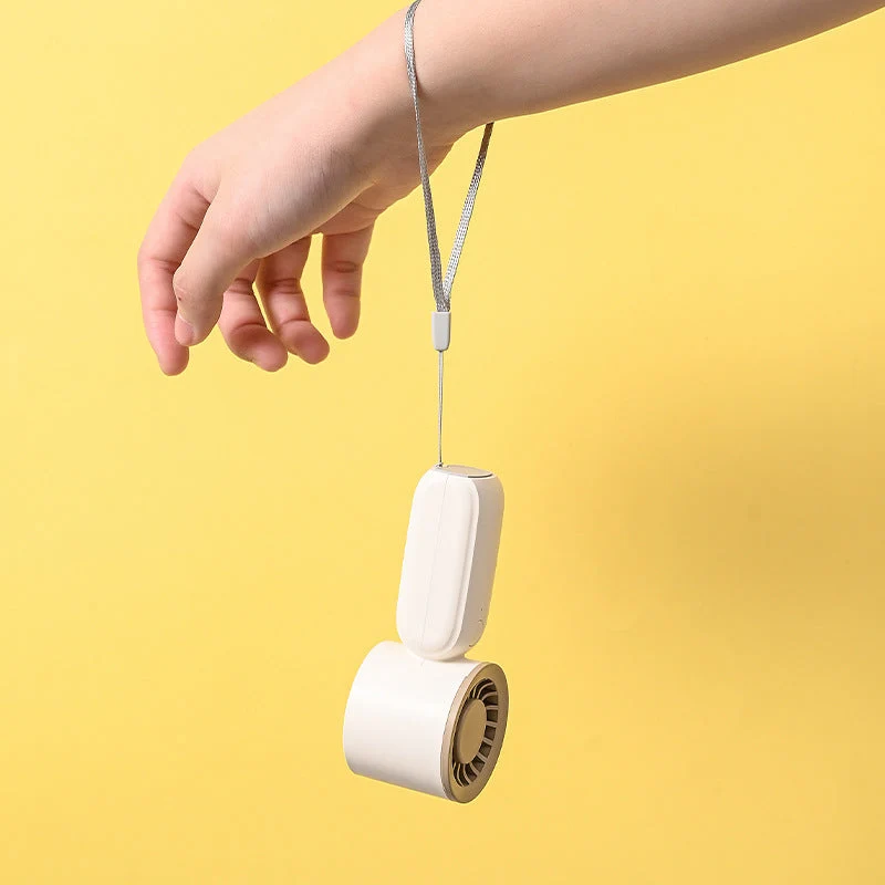Unisex nan kompakt trådløs håndvifte med integrert batteri, stille turbinemotor og justerbart neigbart hode Luvikno