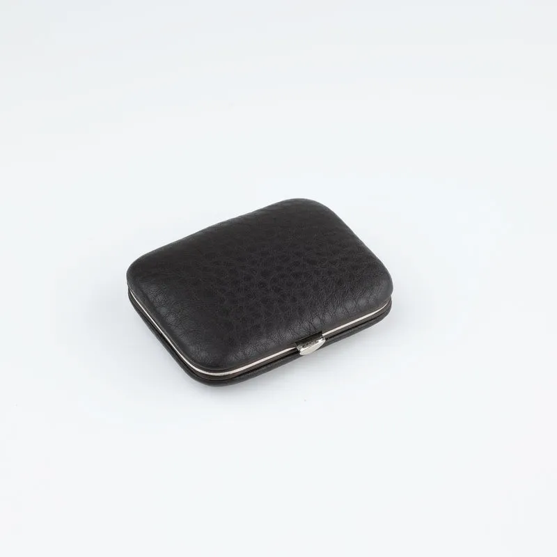 Maniküre Etui 4-Teilig Mini Frame (S) INOX - dunkelbraun