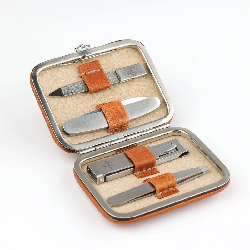 Leder Maniküre Etui Frame S - 4-Teilig