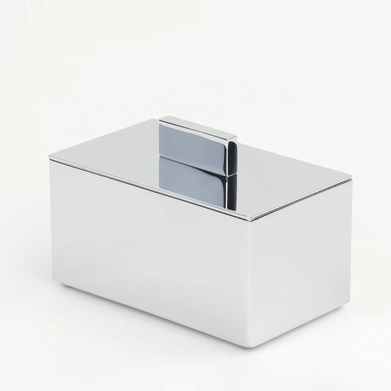 Wattestäbchendose Box Lineal Chrom