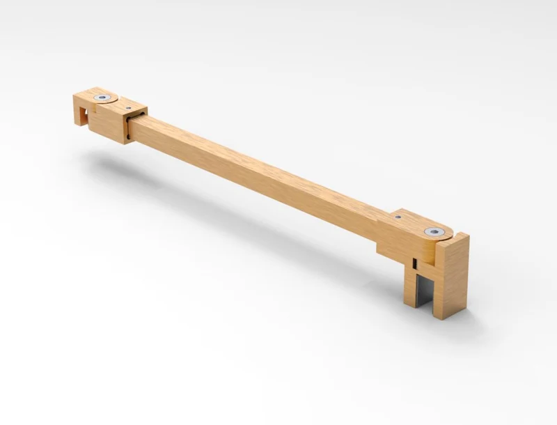 Stabilisierungsstangen Komplettset, eckig 12×12 mm, 1200 mm, Glas-Wand, winkelverstellbar, für 8-10 mm Glas, Art.Nr. SQ1212SET