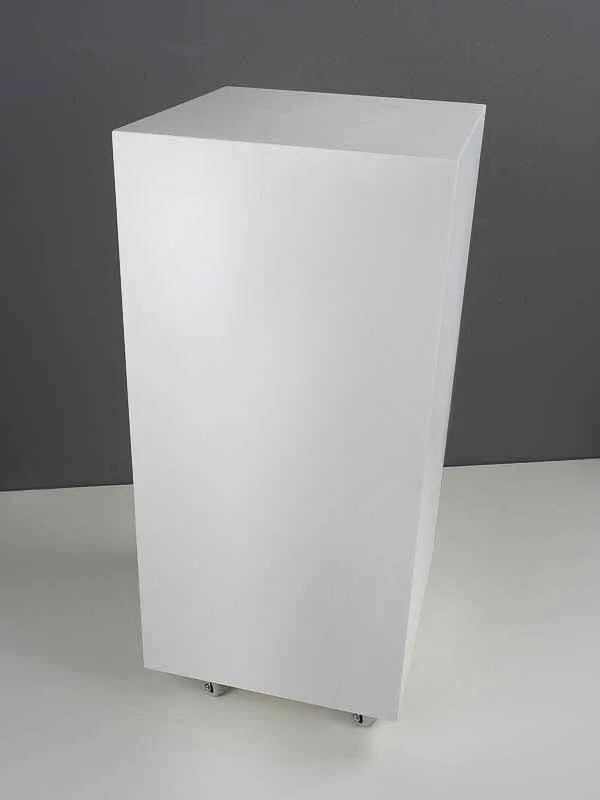 Rollcontainer mit Rückwand Corian® Weiß matt