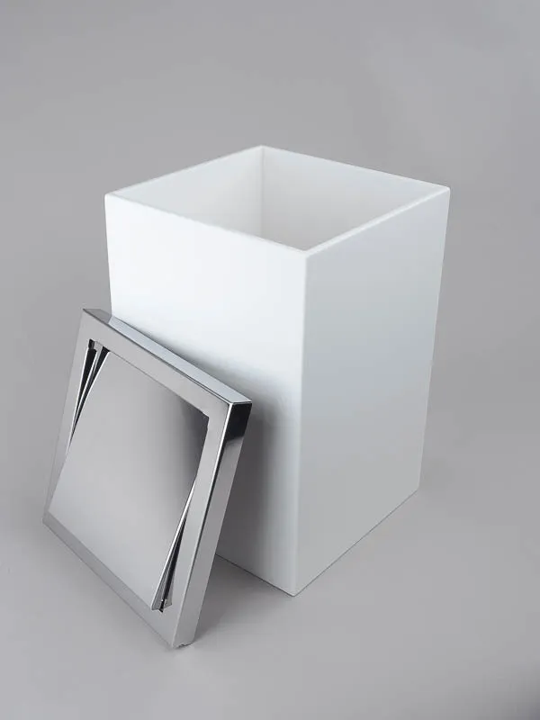 Schwingdeckeleimer Corian® Weiß matt