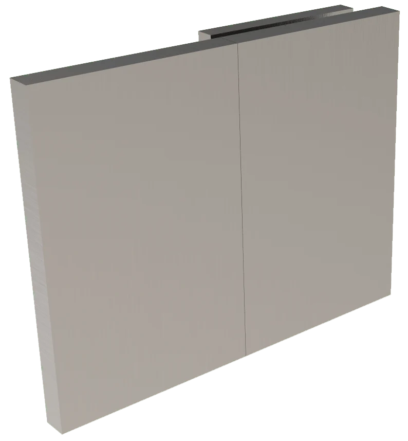 COMO Verbinder 180° Glas-Wand – Festteil-Verbinder, Messing massiv, 8/10 mm ESG, Art.Nr. COM180S