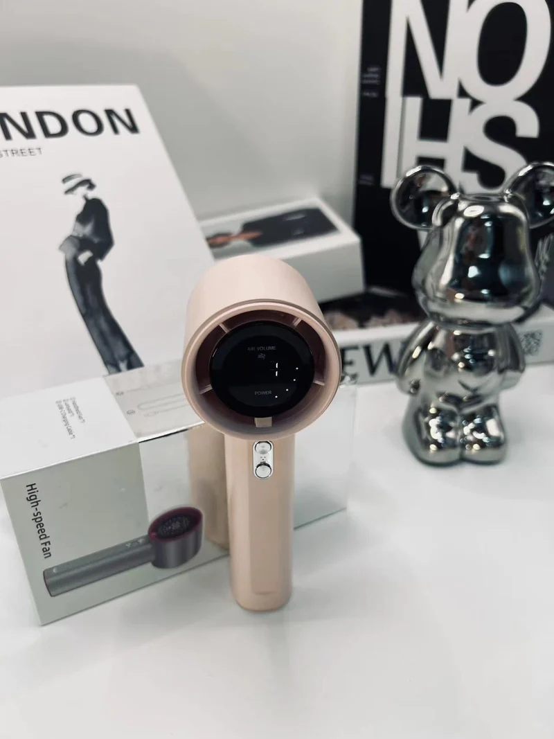Dame Håndholdt USB-vifte med temperaturvisning Luvikno