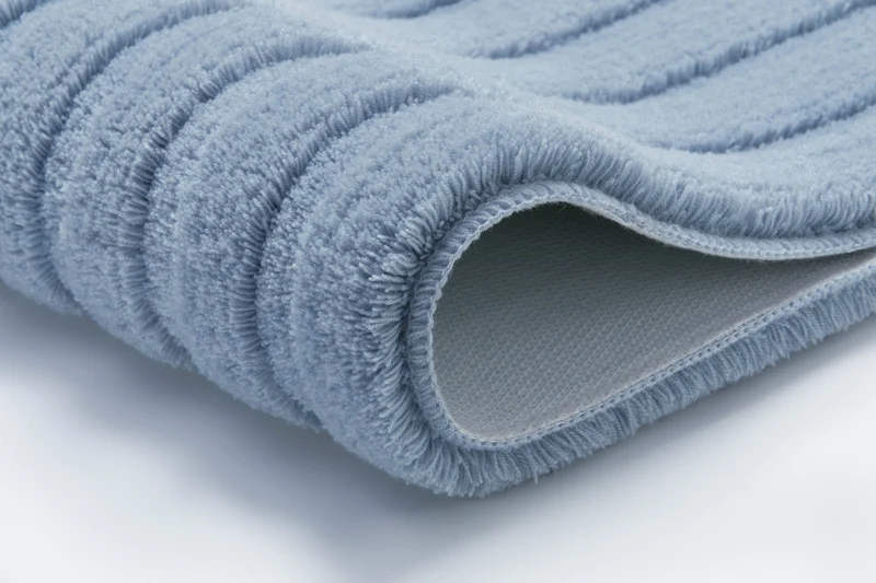 Badteppich CORD Stahlblau 70 x 120 cm