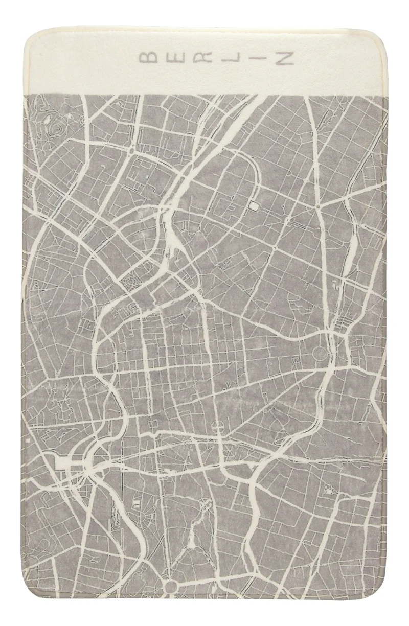Badteppich BERLIN Silbergrau 50 x 80 cm
