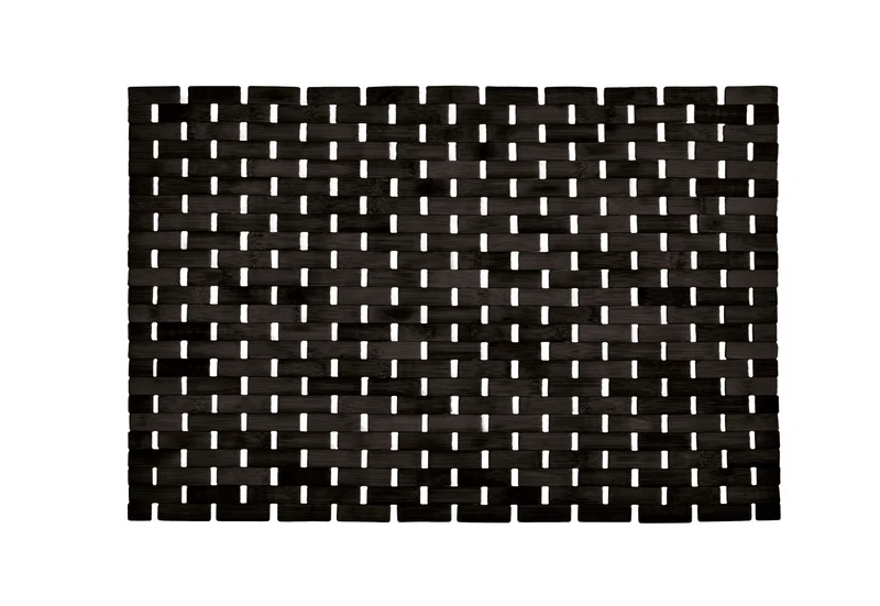 Badematte aus Bambus PALITO Schwarz 50 x 70 cm