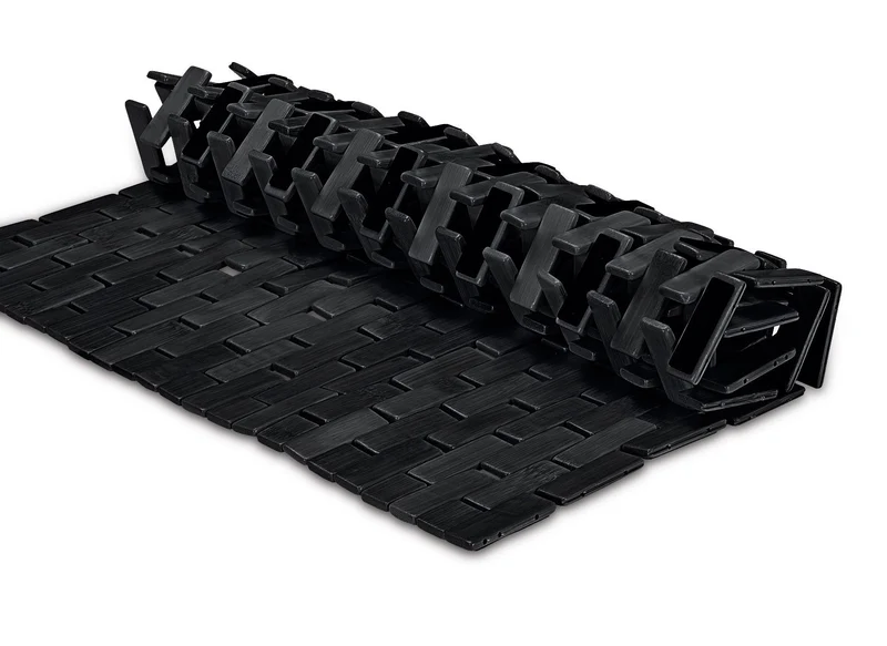 Badematte aus Bambus PALITO Schwarz 50 x 70 cm