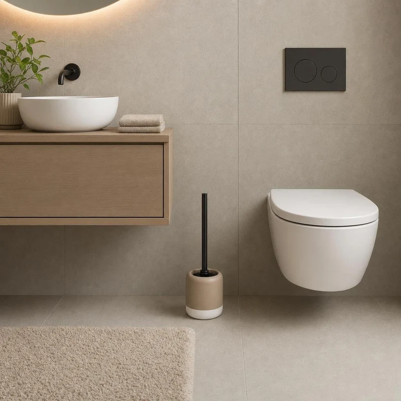 WC-Bürsten-Halter LUNELLA Taupe