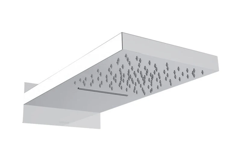 Vigour ShowerDesk mit Wasserfall V4, 500 x 260 mm, Inox poliert + schwarz matt, Art.Nr. V4DB50