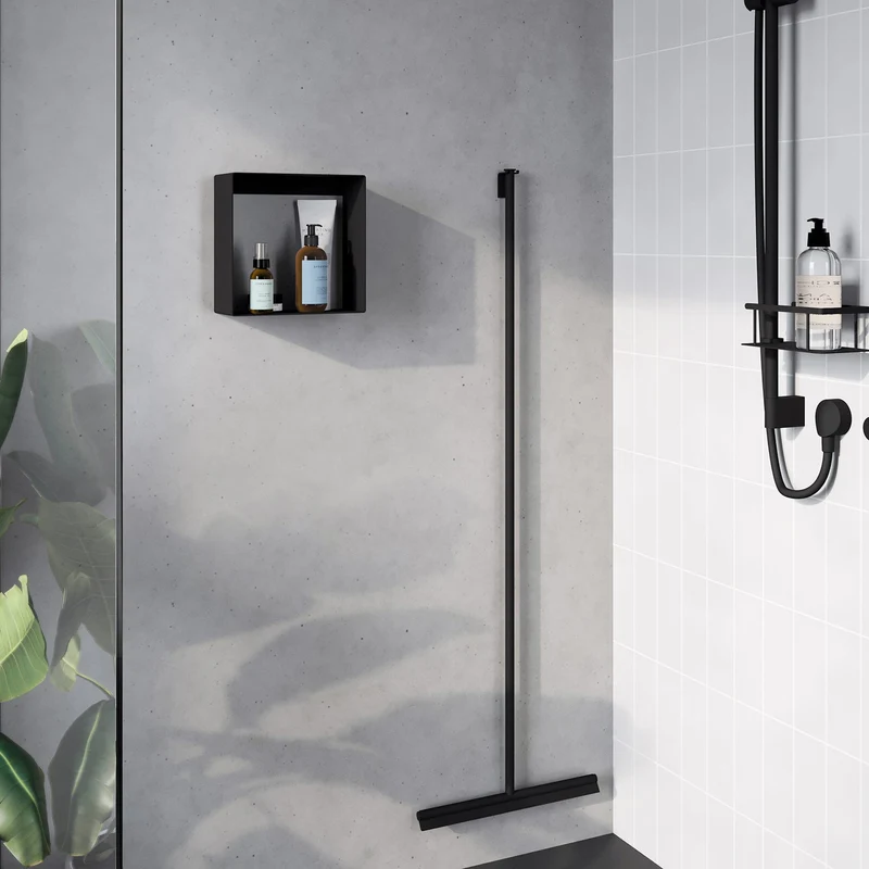 Smedbo Sideline Duschregal QB – 250 × 250 mm Schwarz Aluminium, Art.Nr. DB5021