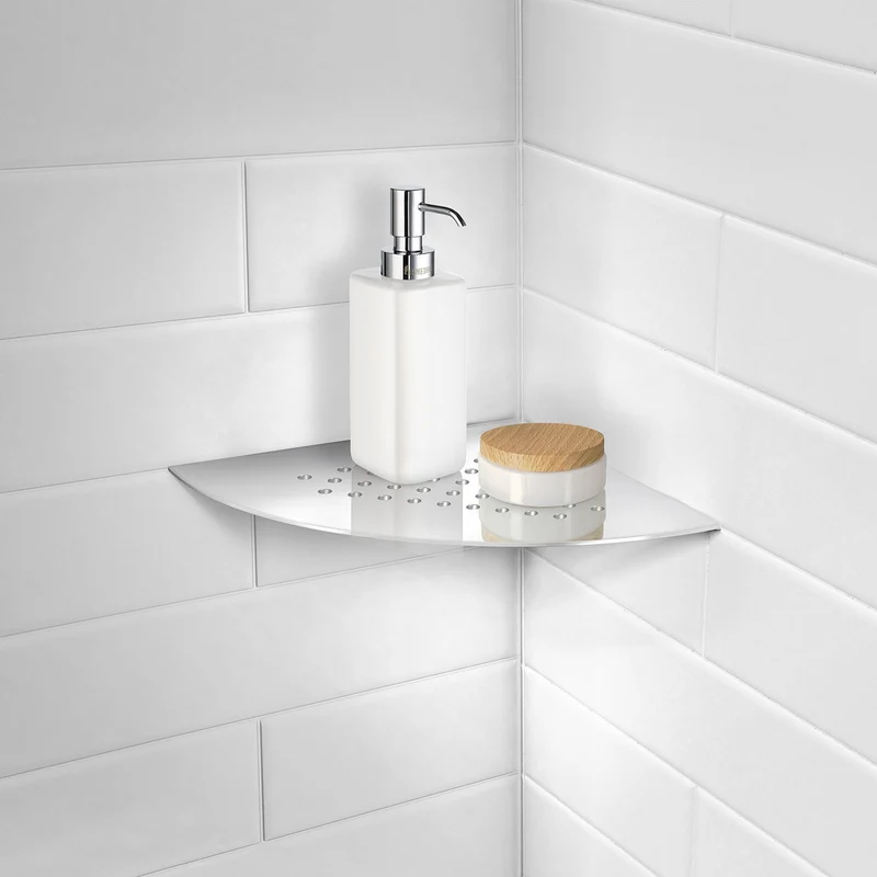 Smedbo Sideline Eckregal zum Einfliesen Design 200 x 200 mm – 2 Designs, 2 Oberflächen