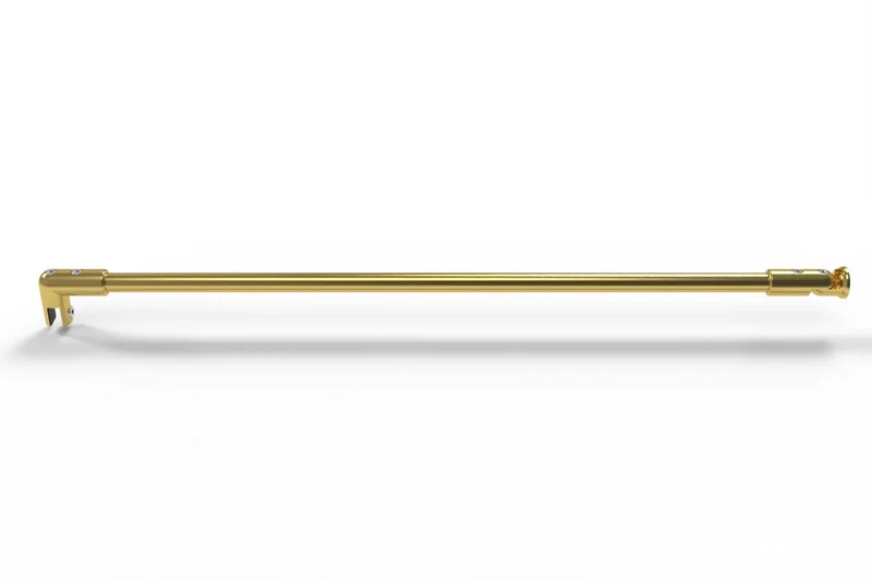 Stabistange rund Ø 16 mm, Set mit Wand- und Glashalter, für Glas-Wand, 1000 oder 1200 mm, 10 Oberflächen, Art.Nr. 8744ZN