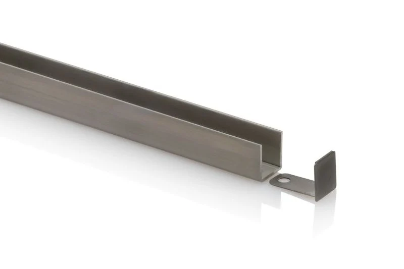 U-Profil 14×13×1 mm – Edelstahl PVD-beschichtet, 6 Farben, 250 cm, Art.Nr. 8512VA