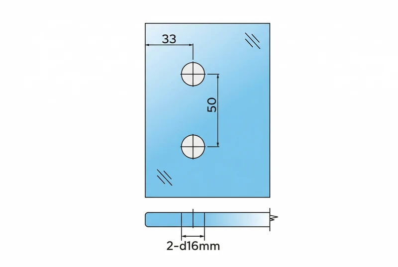 COMO Anschlagband 90° Glas-Wand – Messing massiv, 8/10 mm ESG, verdeckte Verschraubung, eckiges Design, Art.Nr. COM044