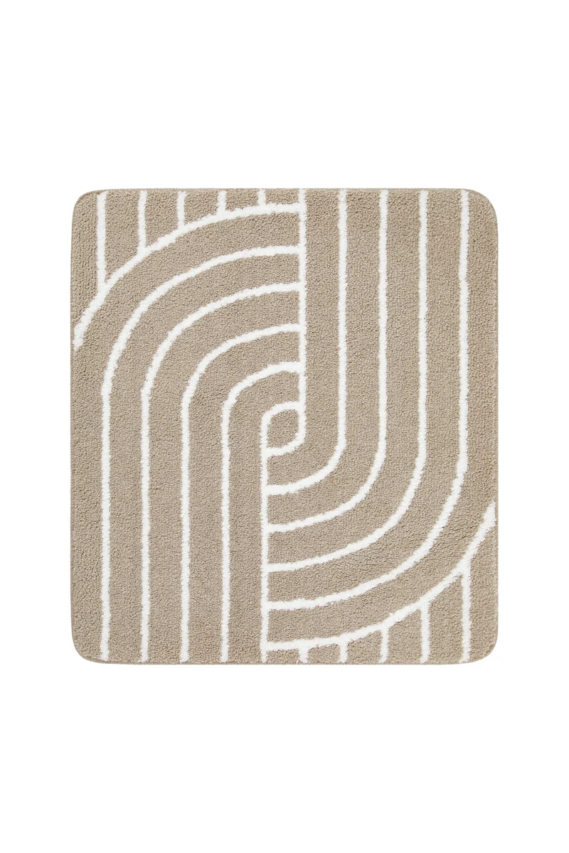 Badteppich Beige Weiß "Hilda" WECONhome Basics