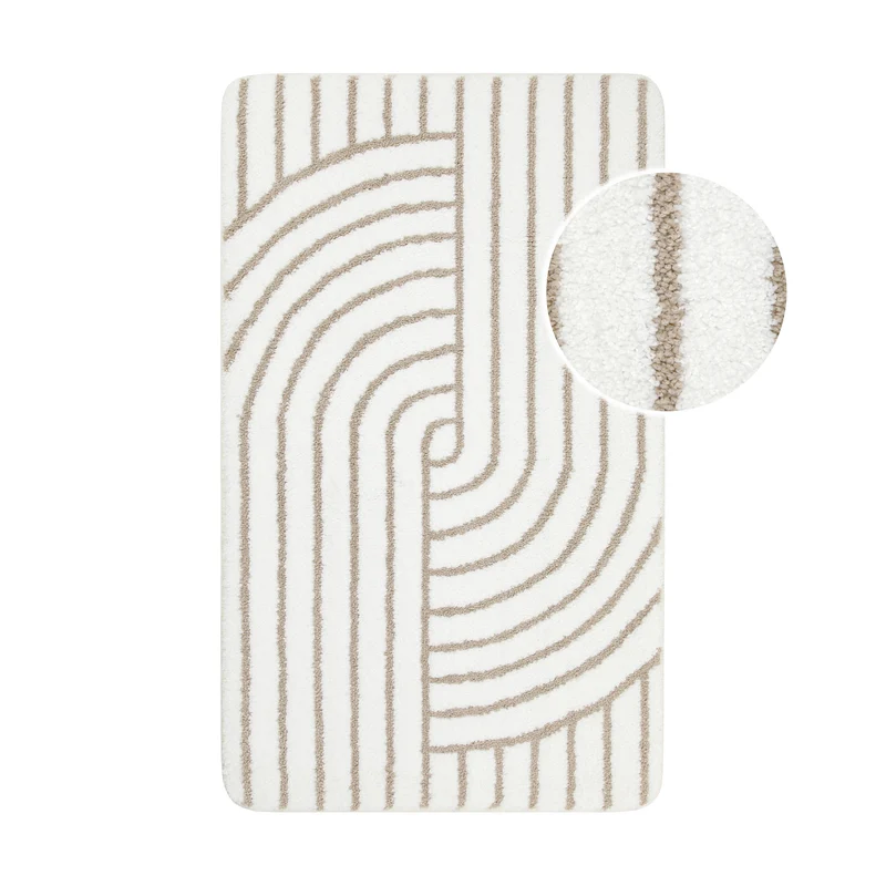 Badteppich Weiß Beige "Hilda" WECONhome Basics