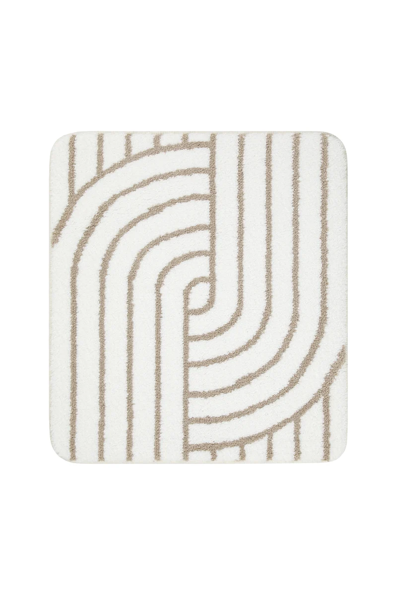 Badteppich Weiß Beige "Hilda" WECONhome Basics