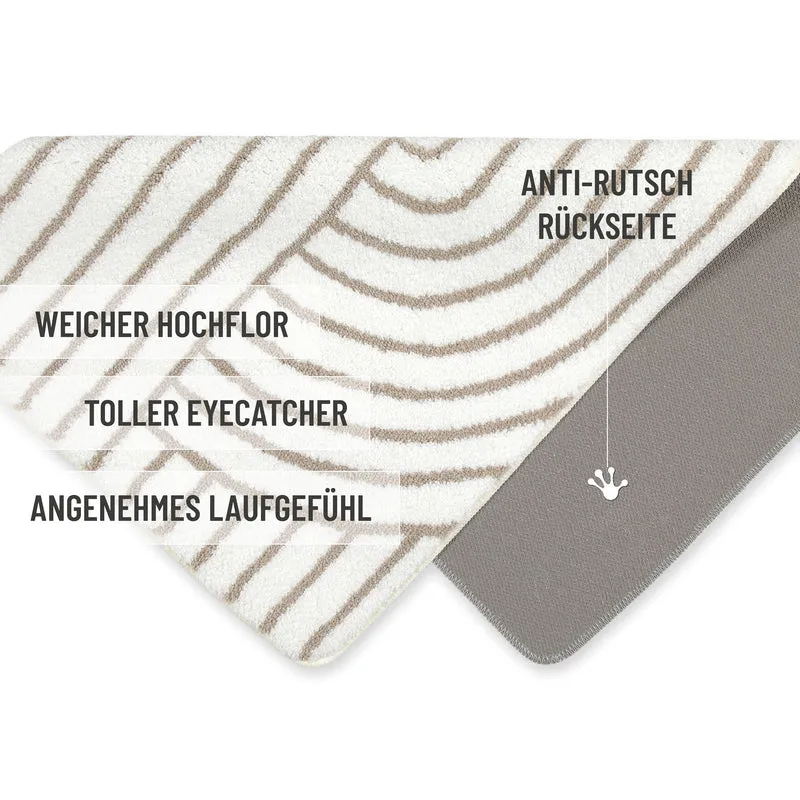 Badteppich Weiß Beige "Hilda" WECONhome Basics
