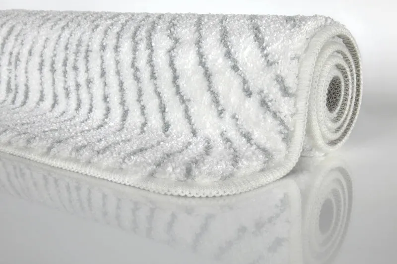 Badteppich Weiß Grau "Jasbeer" WECONhome Basics