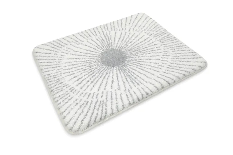 Badteppich Weiß Grau "Jasbeer" WECONhome Basics