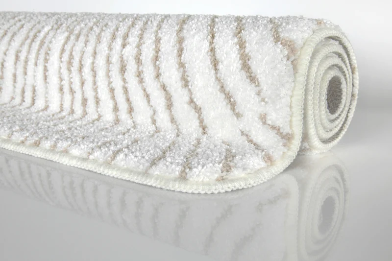 Badteppich Weiß Beige "Jasbeer" WECONhome Basics