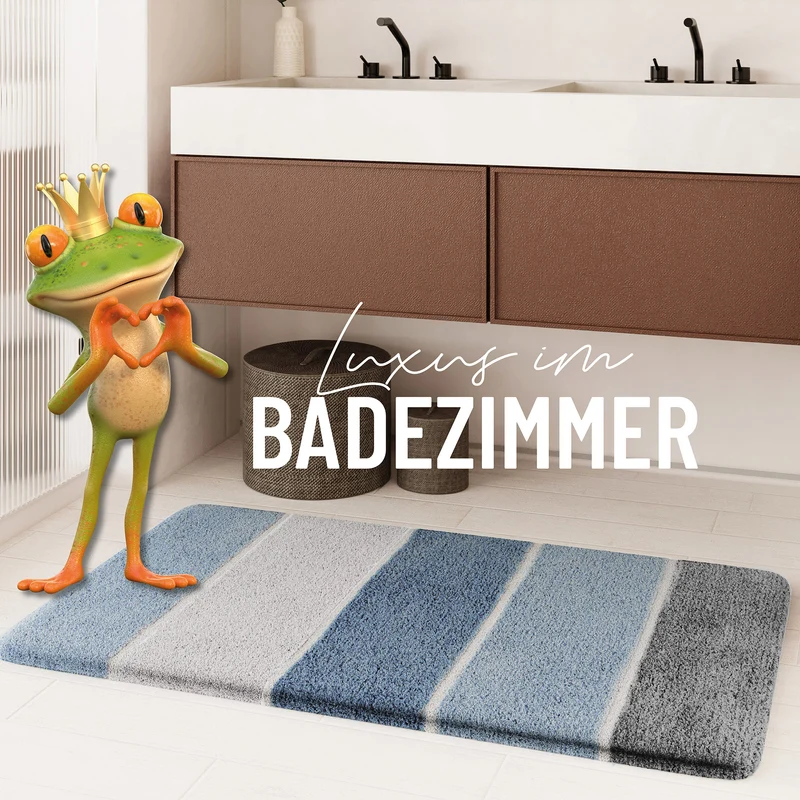 Badteppich Rauch Blau "Rio Marina" Homie Living