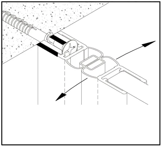 Magnet-Trägerprofil für Nischensituation – Aluminium 10 × 8 mm, vorgebohrt, Chrom glanz, 200 cm, Art.Nr. 5281040